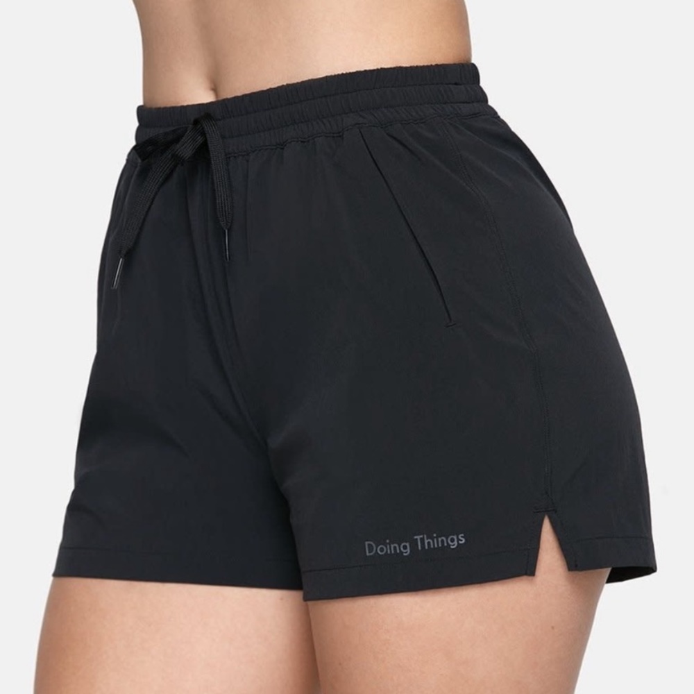 Outdoor Voices Navy Nylon Shorts